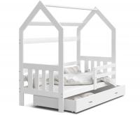 Detská posteľ DOMEK 2 so šuplíkom 190x80 cm biela