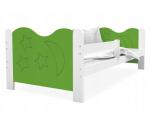 Detská posteľ MIKOLAJ Color bez šuplíka 160x80 cm BIELA-ZELENÁ