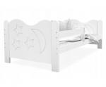 Detská posteľ MIKOLAJ Color bez šuplíka 160x80 cm BIELA-BIELA