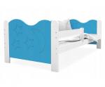 Detská posteľ MIKOLAJ Color bez šuplíka 160x80 cm BIELA-MODRÁ