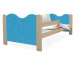 Detská posteľ MIKOLAJ Color bez šuplíka 160x80 cm BOROVICA-MODRÁ