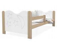 Detská posteľ MIKOLAJ Color bez šuplíka 160x80 cm BOROVICA-BILÁ