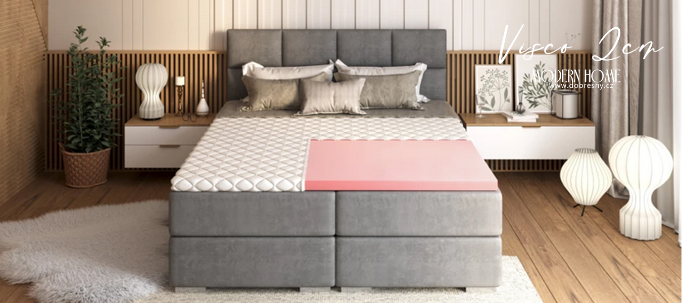 Vrchný matrac 80x190 cm z pamäťovej peny 2 cm