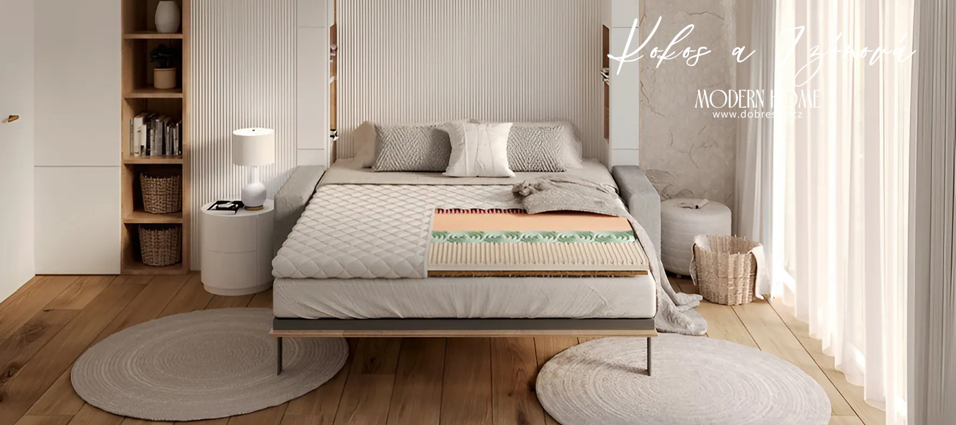 Vrchný matrac z profilovanej 7zónovej peny HR H30 a kokosom 100x200cm 5cm