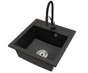 Granitový drez BIG DON + batéria NEXO ČIERNA 52 x 49 x 21cm
