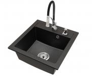 Granitový drez BIG DON + batéria NEXO ČIERNA ŽULA/CERNA 52 x 49 x 21cm