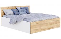 Manželská posteľ PANAMA KLASIK 160x200 + rošt BIELA-DUB