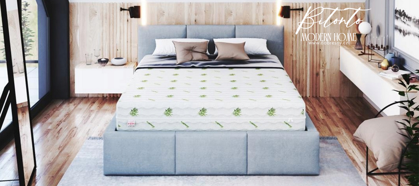 Detský penový matrac BITONTO 90x160 cm s latexom poťah Aloe Vera 15cm