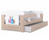 Detská posteľ 180 x 80 cm FILIP BOROVICA vzor PRINCEZNY