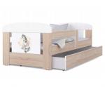 Dětská postel 180 x 80 cm FILIP BOROVICE vzor PONÍK