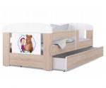 Detská posteľ 180 x 80 cm FILIP BOROVICA vzor MACKO 2