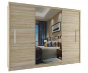 Šatníková skriňa so zrkadlom GARCIA 240x218 cm DUB SONOMA