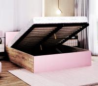 Manželská posteľ PANAMA 140x200 so zdvíhacím dreveným roštom RUŽOVÁ DUB
