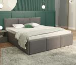 Manželská posteľ PANAMA T 140x200 so zdvíhacím dreveným roštom ŠEDÁ