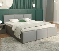 Manželská posteľ PANAMA T 160x200 so zdvíhacím dreveným roštom ŠEDÁ SVETLO ŠEDÁ