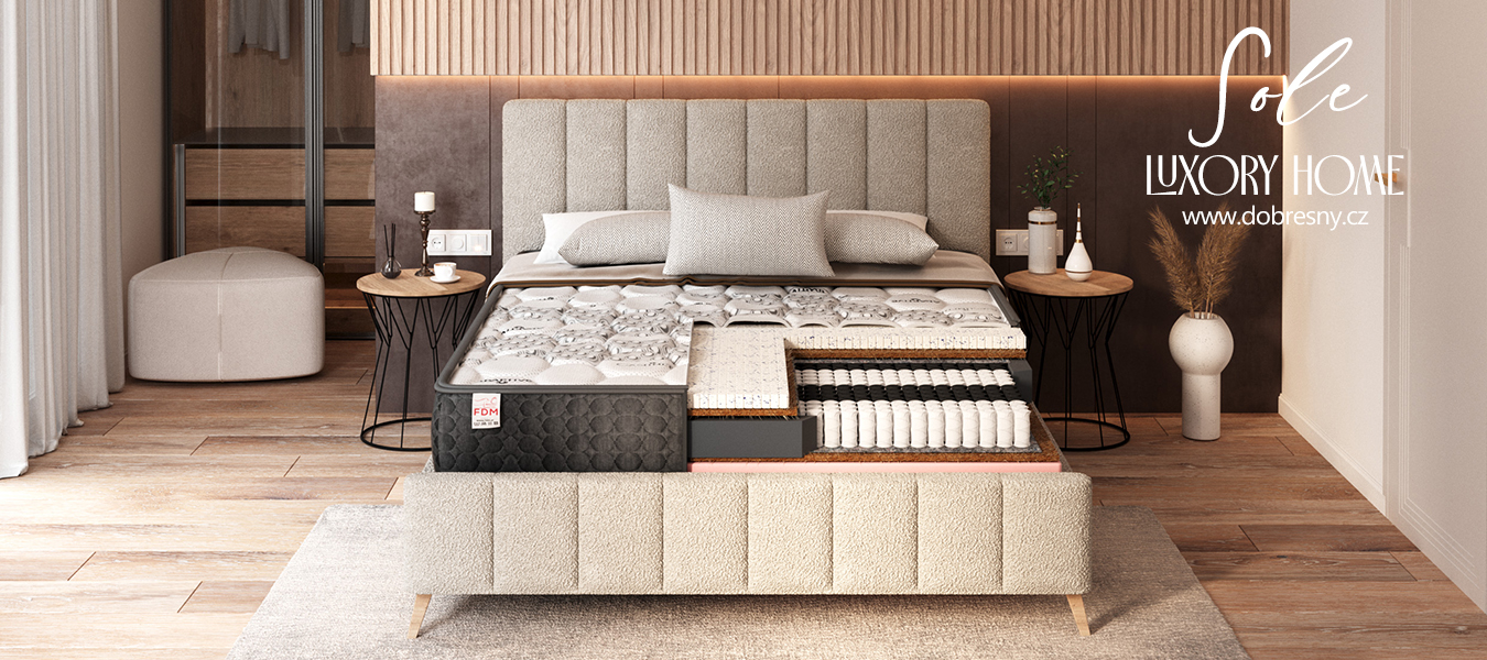 Taštičkový matrac SOLE CASHMERE 120x200 cm 21 cm