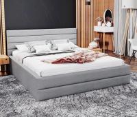 Luxusná posteľ TOPAZ trinity 160x200 s kovovým roštom SIVÁ