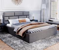 Luxusná posteľ  PASADENA 90x200 s kovovým roštom GRAFIT