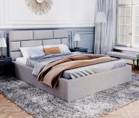 Luxusná posteľ  PASADENA 120x200 s kovovým roštom SIVÁ