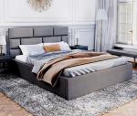 Luxusná posteľ  PASADENA 120x200 s kovovým roštom GRAFIT