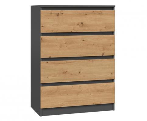 Komoda OPTIMA ANTRACIT/DUB ARTISAN matná