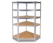 Kovový regál rohový GC9030,180x90x30, nosnosť 875 kg