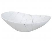 Keramické umývadlo LENA, biely mramor, 61 cm