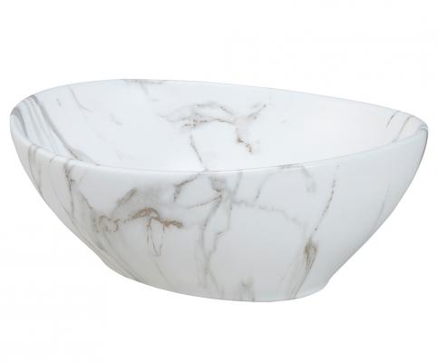 Keramické umývadlo PATI, biely mramor, 40 cm