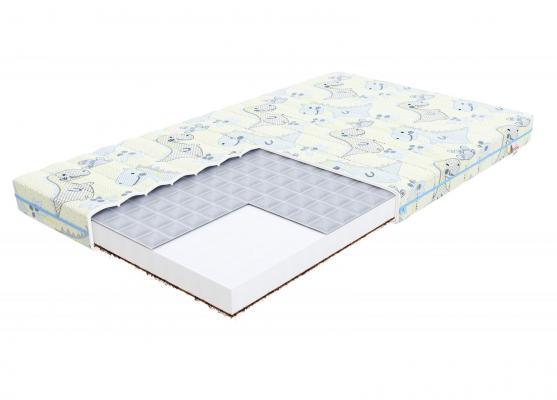 Detský penový matrac MIKI DINO 60x120 cm s pohánkou a kokosom 11 cm