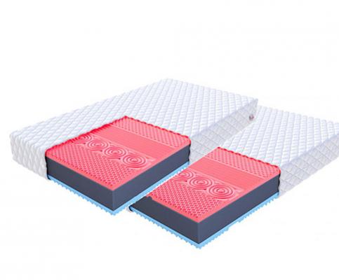 Penový matrac VITERBO JERSEY 1+1 90x200 cm s VISCO pamäťovou penou 13cm