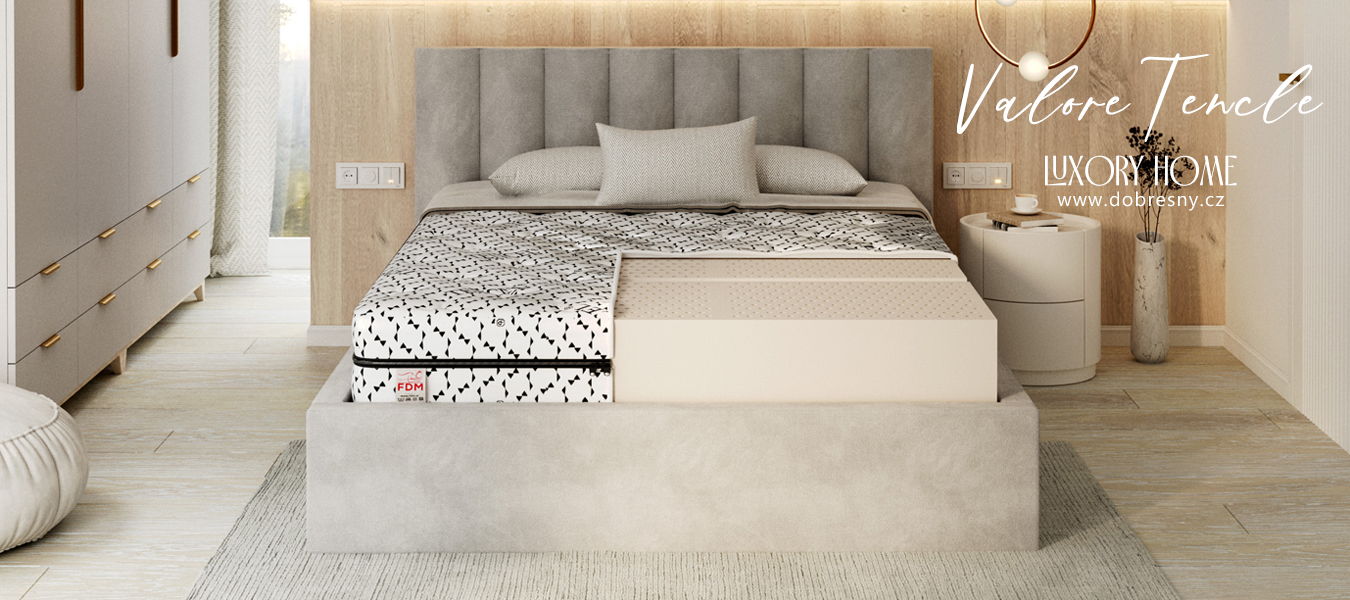 Latexový matrac VALORE TENCLE 160x200 cm s visco penou 19 cm