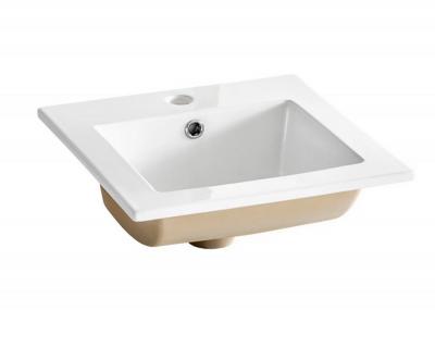 Zápustné keramické umývadlo 42 cm, biela-matna