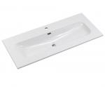 Zápustné keramické umývadlo FLY 100 cm, biela-lesklá