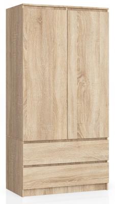 Šatníková skriňa s otočnými dverami 90cm sonoma