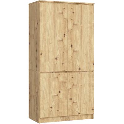 Šatníková skriňa s otočnými dverami 90cm dub artisan
