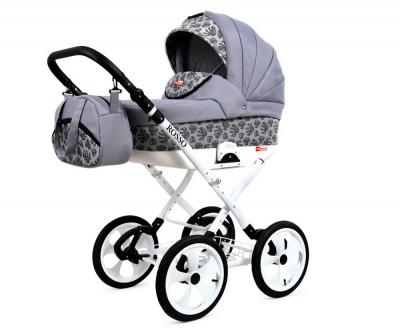 Kočík 2v1 BabyLux ROSSO SILVER LEAF
