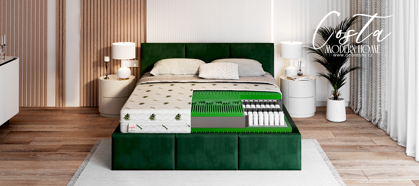 Taštičkový matrac COSTA ALOE VERA 80x200 cm 20cm