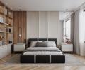 Čalúnená manželská posteľ PLATINUM čierna biela 140x200 Trinity s dreveným roštom