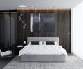 Luxusná manželská posteľ TOPAZ sivá 180x200 z eko kože s kovovým roštom