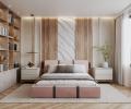 Čalúnená manželská posteľ PLATINUM fialová biela 140x200 Trinity s kovovým roštom