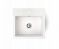 Granitový drez DON + batéria DECO BIELE 44,2 x 41,5 x 17,1cm