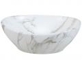 Keramické umývadlo PATI, biely mramor, 40 cm