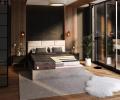 Taštičkový matrac BLACK MAX JACQUARD 200x200 cm s kokosom a latexom 26cm